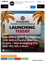 How To Buy $PUN: Buy Punisher Coin With a Card or Any Top Crypto – Now Accepting ETH, BNB, TRX, SOL & More | Live Bitcoin News