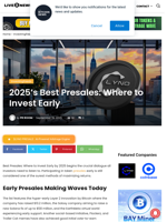 2025’s Best Presales: Where to Invest Early | Live Bitcoin News