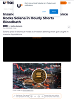 Insane 14,602% Liquidation Imbalance Rocks Solana in Hourly Shorts Bloodbath