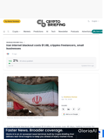 Iran internet blackout costs $1.8B, cripples freelancers, small businesses