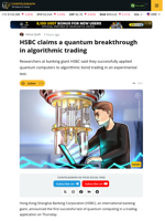 HSBC Claims Quantum Breakthrough, Should Crypto Holders Be Alarmed?