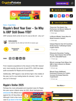 Ripple’s Best Year Ever - So Why Is XRP Still Down YTD?
