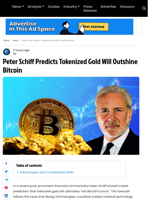 Peter Schiff: Tokenized Gold Will 'Eat Bitcoin's Lunch'