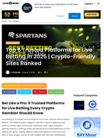 Top 6 Trusted Platforms for Live Betting in 2025 | Crypto-Friendly Sites Ranked | Live Bitcoin News