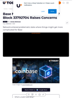 Base Network by Coinbase Stuck? Block 33792704 Raises Concerns