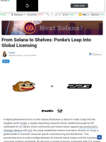 From Solana to Shelves: Ponke's Leap Into Global Licensing