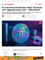 Pi Coin Price Prediction: New 'Protocol v23' Upgrade Goes Live – 100x Move? - Coinspeaker