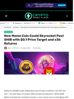 New Meme Coin Could Skyrocket Past SHIB with $0.1 Price Target and x36 Returns - Crypto News Flash