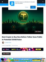 Best Crypto to Buy Now Before Tether Goes Public in Potential $500B Raise