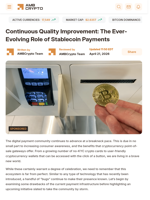Continuous Quality Improvement: The Ever-Evolving Role of Stablecoin Payments - AMBCrypto