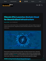 Filecoin (FIL) Launches Onchain Cloud for Decentralized Infrastructure - Blockchain.News