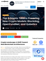 Top 3 Crypto Tokens Powering New Crypto Models: Blockdag, OpenFundNet, and Qubetics | Live Bitcoin News