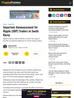 Important Announcement for Ripple (XRP) Traders in South Korea