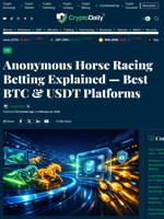 Anonymous Horse Racing Betting Explained — Best BTC & USDT Platforms - Crypto Daily
