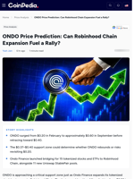 ONDO Price Prediction: Can Robinhood Chain Expansion Fuel a Rally?