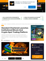 Standard Chartered Launches Institutional Bitcoin And Crypto Spot Trading Platform