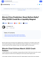 Bitcoin Price Prediction: Reset Before Rally? Why $100K Could Be a Liquidity Magnet: Guest Post by Coinpaper.com | CoinMarketCap