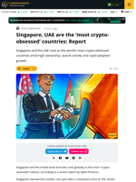 Singapore, UAE Rank as Most Crypto-Obsessed Nations: ApeX Report