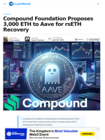 Compound Foundation Proposes 3,000 ETH to Aave for rsETH