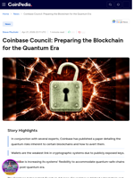 Coinbase Council: Preparing the Blockchain for the Quantum Era