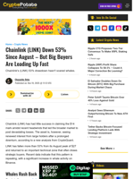 Chainlink (LINK) Down 53% Since August - But Big Buyers Are Loading Up Fast