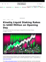 Kinetiq Liquid Staking Rakes In $460 Million on Opening Day - 