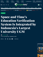 Space and Time’s Education Verification System Is Integrated by Indonesia’s Largest University UGM - Crypto Daily