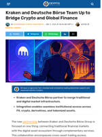 Kraken and Deutsche Börse Unite to Bridge Crypto and Finance
