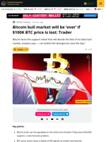 Bitcoin Bulls Must Protect $100,000 to Keep the Bull Market Going