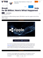 Breaking: Ripple Offered to Buy Circle for $5 Billion. Here's What Happened