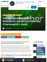 Tether Launches USAT Stablecoin Issued by Federally Chartered U.S. Bank | Live Bitcoin News