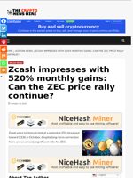 Zcash impresses with 520% monthly gains: Can the ZEC price rally continue? - The Crypto News Wire