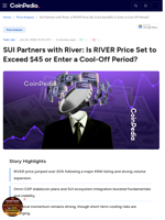 SUI Partners with River: Is RIVER Price Set to Exceed $45 or Enter a Cool-Off Period?