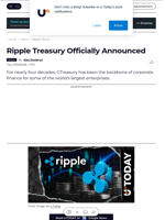 Ripple Treasury Officially Announced - U.Today