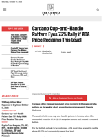 Cardano Cup-and-Handle Pattern Eyes 73% Rally if ADA Price Reclaims This Level