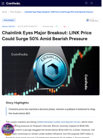 Chainlink Eyes Major Breakout: LINK Price Could Surge 50% Amid Bearish Pressure