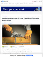 Why Tokenized Gold Is Booming While Gold Prices Swing