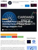 Cardano Price Could Top $5 In 2026 But Only If These Three Things Happen First | Live Bitcoin News
