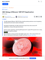 SEC Delays 21Shares' XRP ETF Application