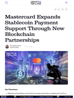 Mastercard Expands Stablecoin Payment Support Through New Blockchain Partnerships