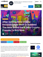 After Setting New Crypto Records Layer Brett Is Dubbed The New Shiba Inu & Best Crypto Presale To Buy Now | Live Bitcoin News
