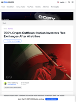 Iranian Investors Flee Exchanges After Airstrikes