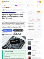 OpenAI Agent Stole Ether From Testnet Wallet It Did Not Control