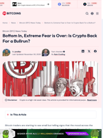 Bitcoin Exits Extreme Fear as Sentiment Turns Bullish