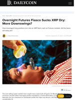 Overnight Futures Fiasco Sucks XRP Dry: More Downswings? - DailyCoin