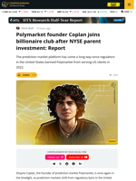 From Rags to riches: Polymarket founder Shayne Coplan Defies the odds