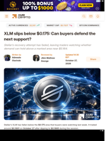 XLM slips below $0.175: Can buyers defend the next support? - AMBCrypto