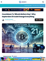 Countdown To ‘Bitcoin Bottom Day’: Why September 21 Could Change Everything