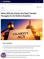 When Will the Clarity Act Pass? Senate Struggles to Act Before Deadline