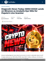 Dogecoin News Today: 300M DOGE Lands on Binance as Analysts Eye 100x for Pepeto’s Live Scanner - TechBullion